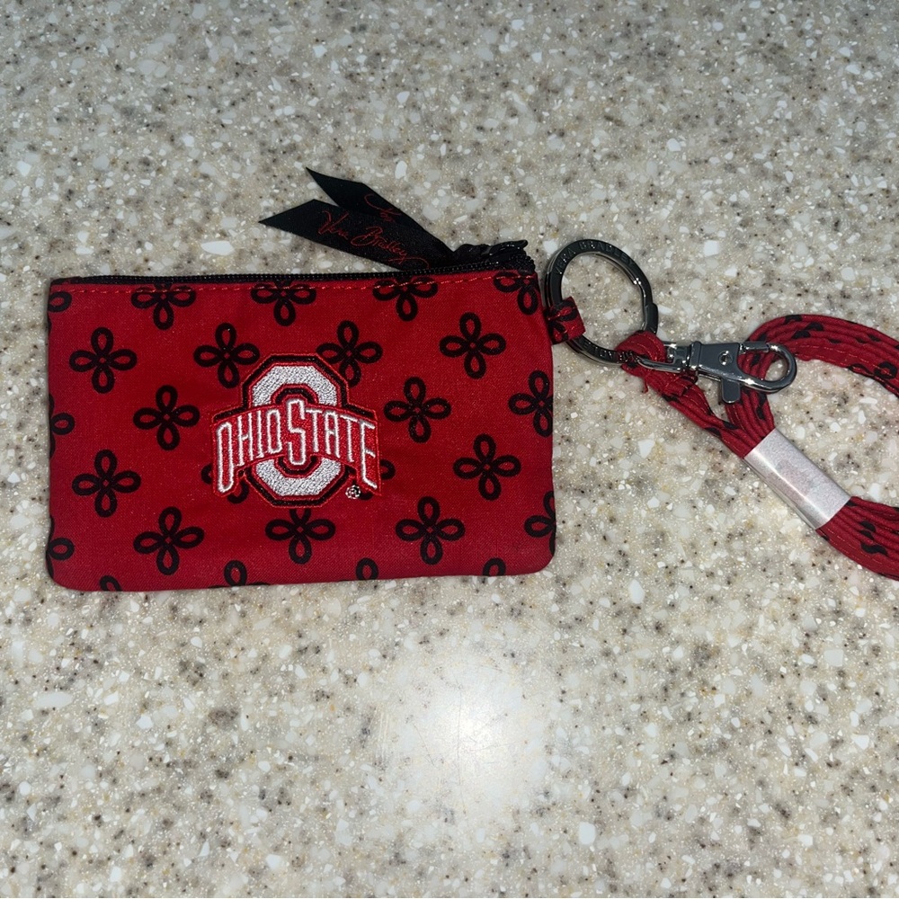 Vera Bradley Red and Black Ohio State ID Wallet